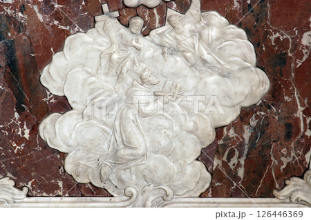 Saint Francis of Assisi altar in the Saint John the Baptist church in Zagreb, Croatia 126446369