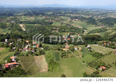Idyllic countryside, Hills and meadows in Zagorje Region, Croatia 126446370