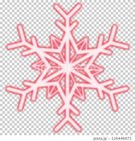 赤い大きいシンプルな雪の結晶 赤い大きいシンプルな雪の結晶 126446971