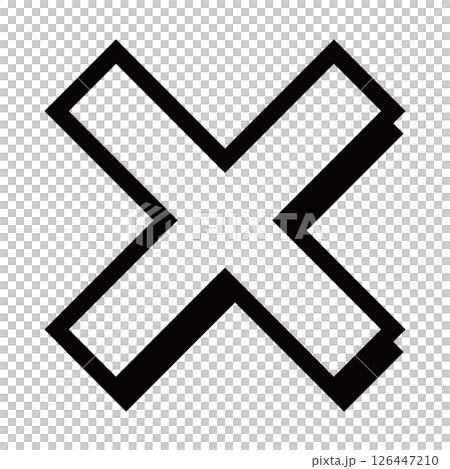X mark with shadow 126447210