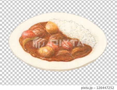 咖哩飯手繪水彩 咖哩飯手繪水彩 126447252