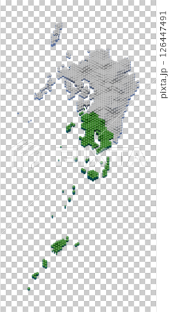 A honeycomb structured 3D map of Kagoshima Prefecture A honeycomb structured 3D map of Kagoshima Prefecture 126447491