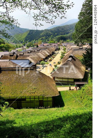 美しい茅葺屋根が連なる宿場町… 大内宿 美しい茅葺屋根が連なる宿場町… 大内宿 126448964