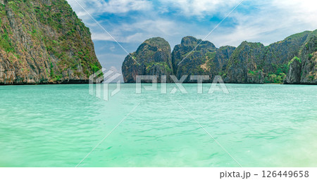 Maya Bay, Phi Phi Islands in southern Thailand. 126449658
