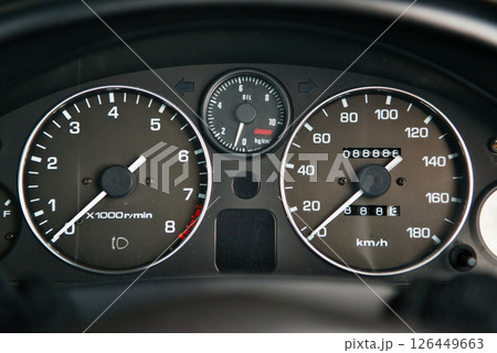88888kmのオドメーターと888.8kmのトリップメーター 126449663