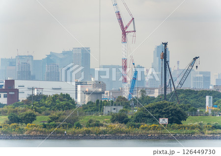砂町水再生センター　煙突　解体工事　2024年 126449730