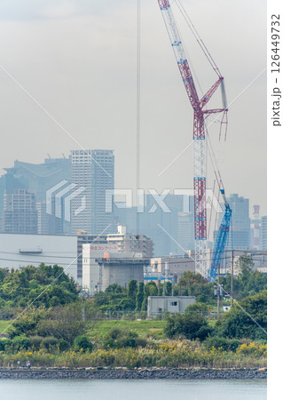 砂町水再生センター　煙突　解体工事　2024年 126449732