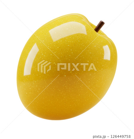 Vibrant Yellow Sapote 3D Render 126449758