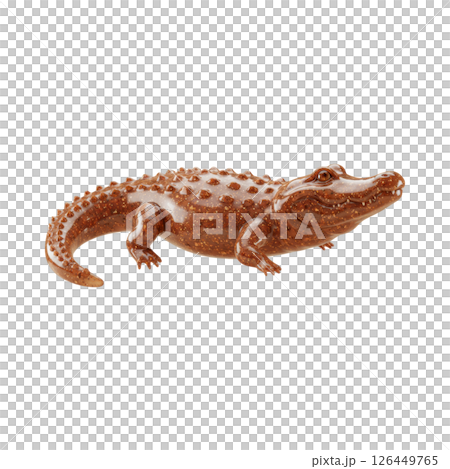Detailed Brown Alligator Reptile Figure 3D Rendered Image for Wildlife and Nature Concepts 126449765