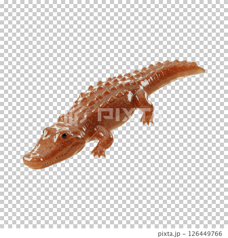 Brown Textured Alligator Figure 126449766