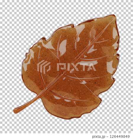 Brown Translucent Decorative Leaf Brown Translucent Decorative Leaf 126449849