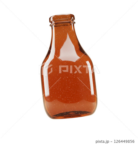 Amber Glass Bottle for Vinegar or Sauce 3D Render 126449856