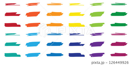 set of simple brush strokes isolated vector illustration set of simple brush strokes isolated vector illustration 126449926