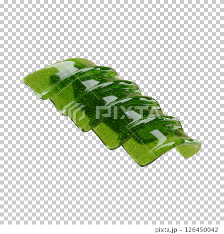 Fresh Green Wakame Seaweed 3D Render Fresh Green Wakame Seaweed 3D Render 126450042