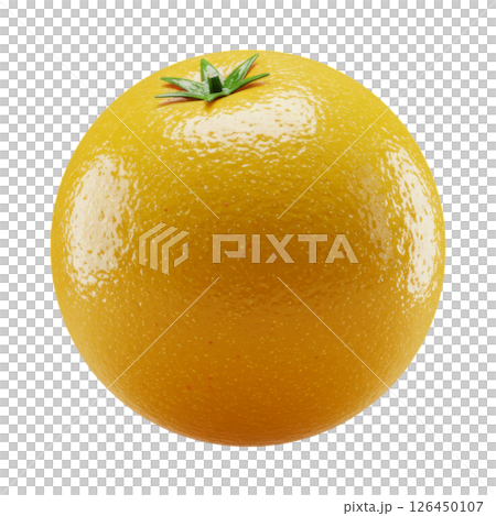 Vibrant Yuzu Citrus Fruit 3D Render 126450107