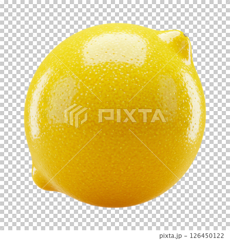 Bright Yellow Whole Lemon Citrus Fruit 126450122