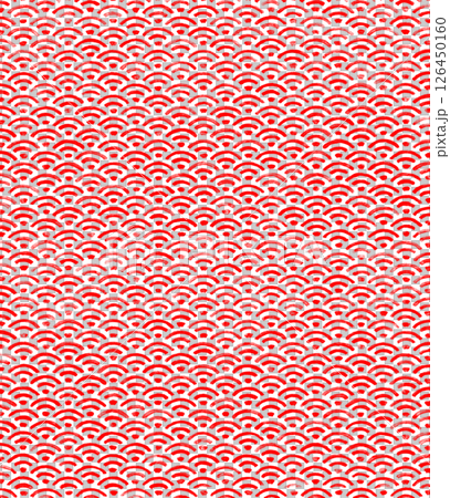 Red sea wave hand drawn illustration 126450160