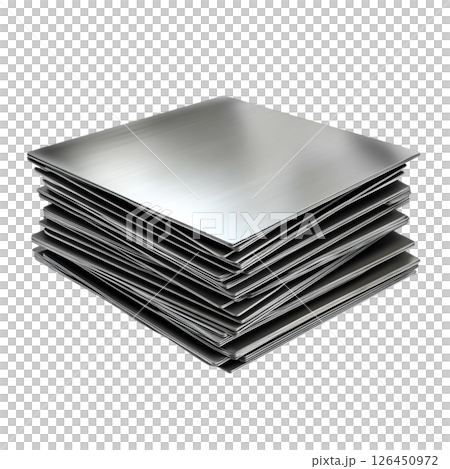 Stacked Metallic Sheets with Smooth Surface for Industrial and Architectural Use 126450972