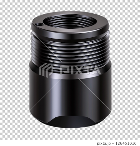 Black Metal Pipe Connector with Threaded Ends for Plumbing and Mechanical Applications Black Metal Pipe Connector with Threaded Ends for Plumbing and Mechanical Applications 126451010