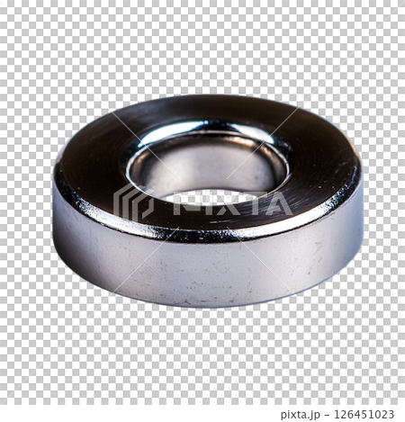 Round Metallic Washer with Smooth Surface and Central Hole for Mechanical Applications 126451023