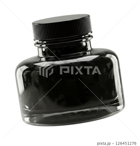 Classic Black Ink Bottle with Screw Cap 126451276