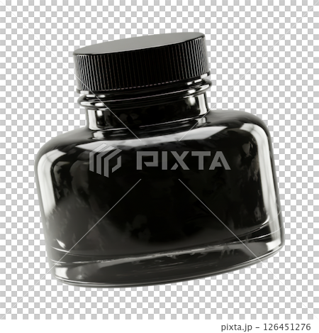 Classic Black Ink Bottle with Screw Cap 126451276