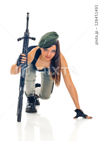 gilrl soldier gilrl soldier 126451491