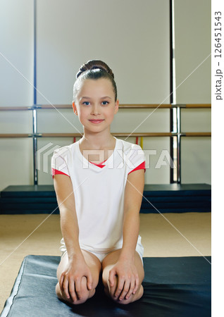 portrait of gymnast girl portrait of gymnast girl 126451543