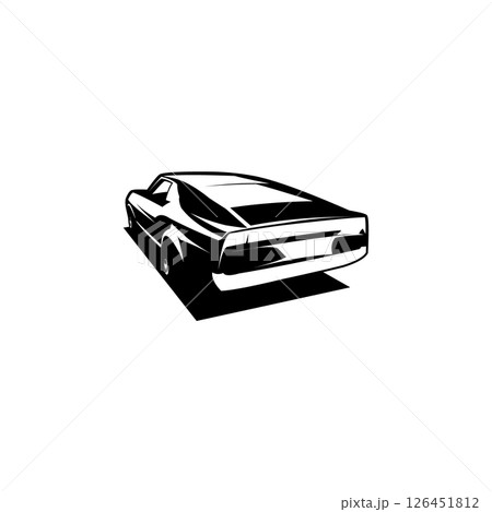 Ford Mustang sportsroof Car Custom American Vintage Emblem Logo Design. Vector isolated ready-to-use logo templates set 126451812