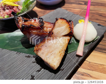 キンキの酒粕焼き 上品な旨みの高級魚焼き物 キンキの酒粕焼き 上品な旨みの高級魚焼き物 126451816