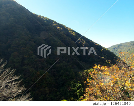山の上から見た紅葉の山 126451840