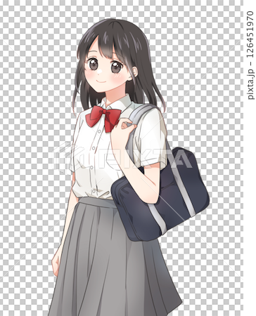 夏服の女子学生 夏服の女子学生 126451970