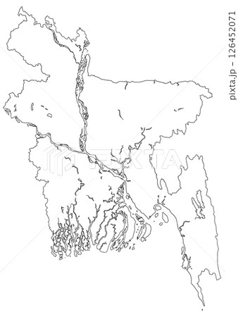 白地図　バングラデシュ 126452071