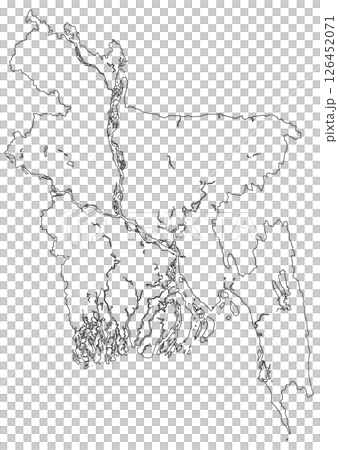 白地図　バングラデシュ 126452071