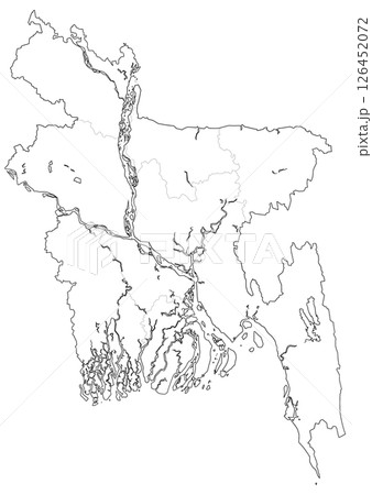 白地図　バングラデシュ 126452072