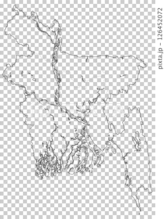 白地図　バングラデシュ 126452072