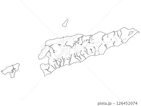 白地図　東ティモール 126452074