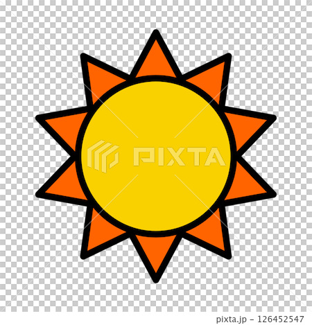 cute and simple yellow sun 126452547