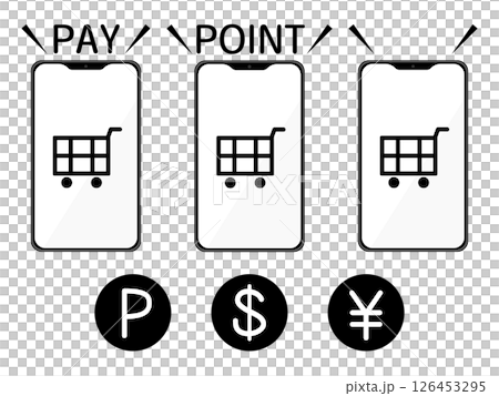 Cashless payment and symbol icon set 126453295