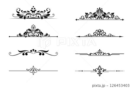 Vintage set. Floral elements for design monograms, invitations, frames, menus and labels. Graphic design of the website, cafes, boutiques, hotels, wedding invitations. 126453403