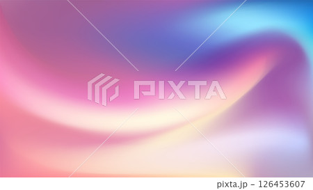 Light pink gradient iridescent background. Rainbow colored 126453607