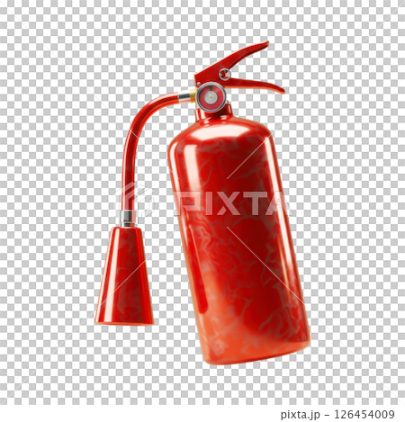 Red fire extinguisher safety equipment for emergency situations and fire prevention Red fire extinguisher safety equipment for emergency situations and fire prevention 126454009