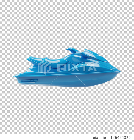 Isolated blue jet ski for summer sport and recreation on transparent background 126454020