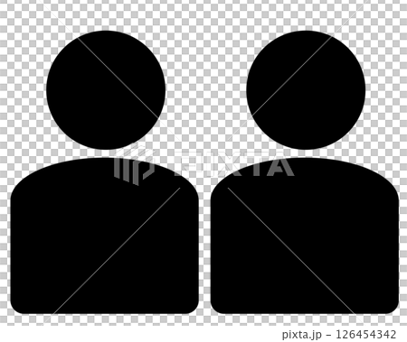Simple pictogram people, 2 people 126454342