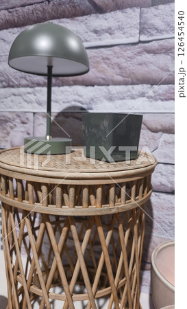 Decorative vases and clocks and other interior items are on display for sale Decorative vases and clocks and other interior items are on display for sale 126454540