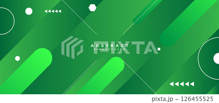 geometric gradient green background vector illustration. abstract template design with green lines background 126455525