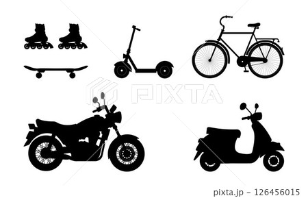 Urban Transport Silhouettes 126456015