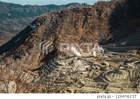 Owakudani Volcanic Valley with Steam and Cable Car Owakudani Volcanic Valley with Steam and Cable Car 126456237