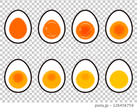 煮蛋類型的簡單插圖集 2 煮蛋類型的簡單插圖集 2 126456759