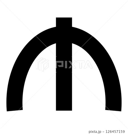 Azeri manat currency glyph symbol money sing icon black color vector illustration image flat style 126457159